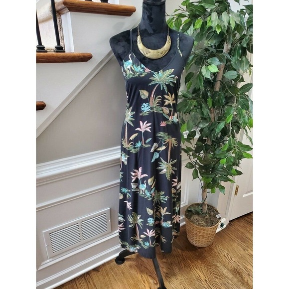 Old Navy Women's Blue Floral 100%Rayon V-Neck Strappy Long Maxi Dress Size Small - Picture 10 of 10